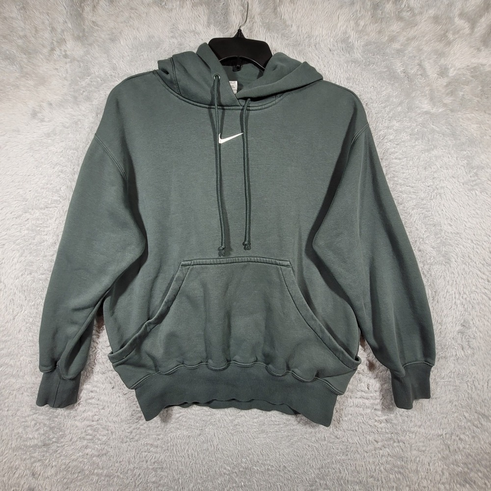 Nike Hoodie Mens XS Green Center Swoosh Pullover